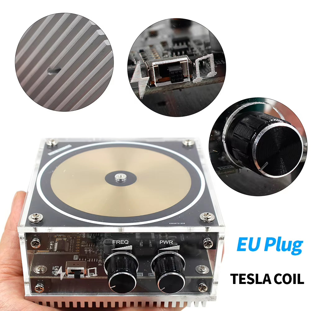 For Tesla Coil Speaker Electric Arc Generator Bluetooth-Compatible Speaker Electronic Coil for Tesla Experiment Desktop Toy Mode