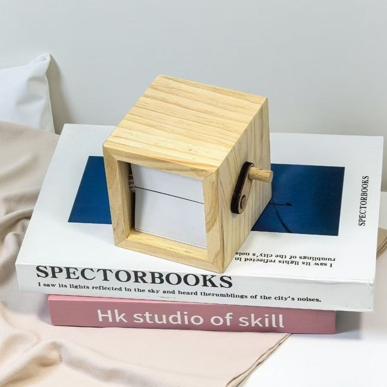 Handmade Wooden Hand-Cranked Photo Flipbook