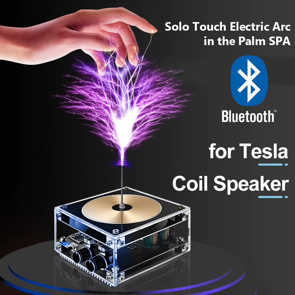 For Tesla Coil Speaker Electric Arc Generator Bluetooth-Compatible Speaker Electronic Coil for Tesla Experiment Desktop Toy Mode