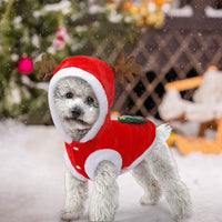 1-5PCS Christmas Pet Clothes Elk Pet Dog Cold Weather Coats Winter Warm Dog Christmas Clothes for Small Dogs Cats