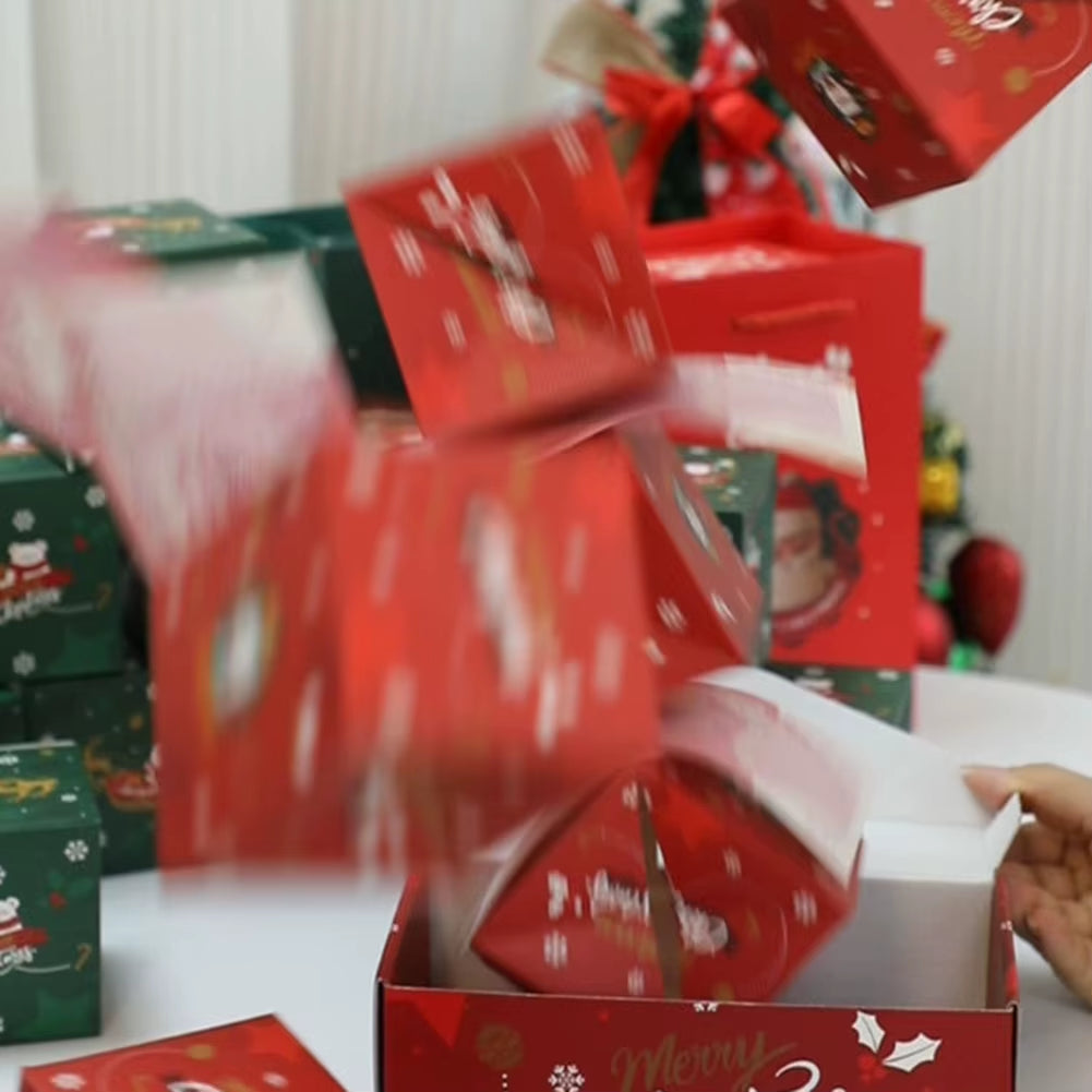 Christmas Gift Box Diy Folding Paper Box Money Pop up Birthday Surprise Bounce Box Explosions Red Envelope Surprise Gift Box