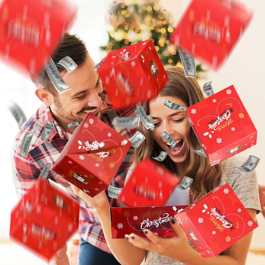 Christmas Gift Box Diy Folding Paper Box Money Pop up Birthday Surprise Bounce Box Explosions Red Envelope Surprise Gift Box