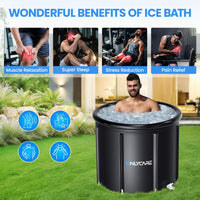 Athlete'S Chilled Immersion Bath with Lid: 115 Gallon Multi-Layered Portable Cold Soak Tub for Restorative Therapy