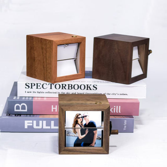 Handmade Wooden Hand-Cranked Photo Flipbook