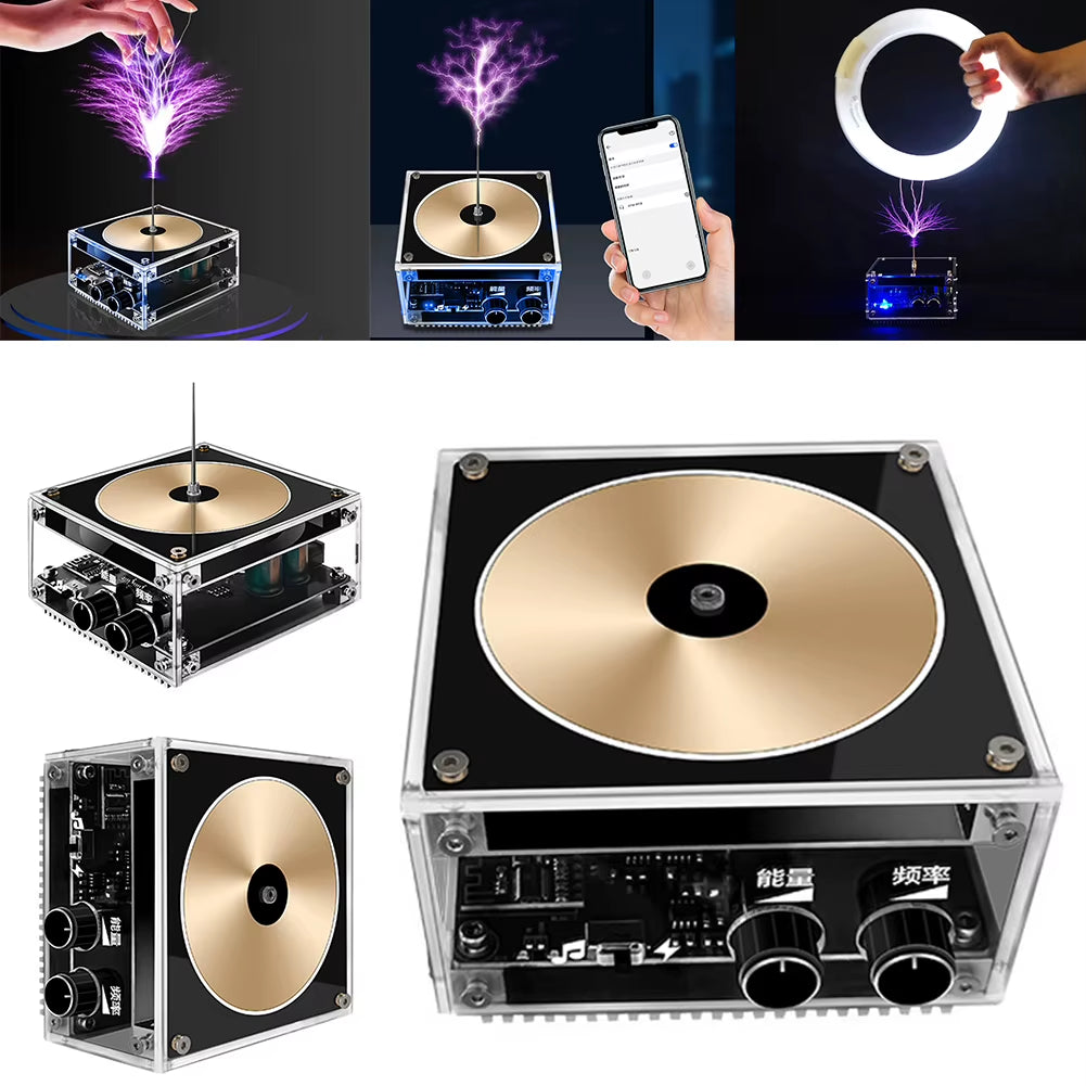 For Tesla Coil Speaker Electric Arc Generator Bluetooth-Compatible Speaker Electronic Coil for Tesla Experiment Desktop Toy Mode