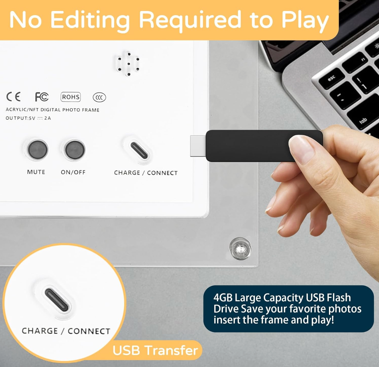 Evarons Acrylic Digital Photo Frame