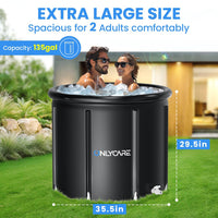 Athlete'S Chilled Immersion Bath with Lid: 115 Gallon Multi-Layered Portable Cold Soak Tub for Restorative Therapy