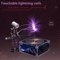 For Tesla Coil Speaker Electric Arc Generator Bluetooth-Compatible Speaker Electronic Coil for Tesla Experiment Desktop Toy Mode