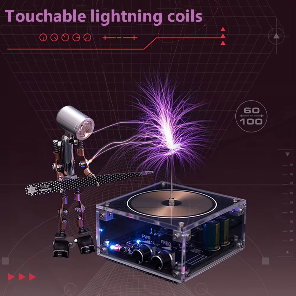 For Tesla Coil Speaker Electric Arc Generator Bluetooth-Compatible Speaker Electronic Coil for Tesla Experiment Desktop Toy Mode